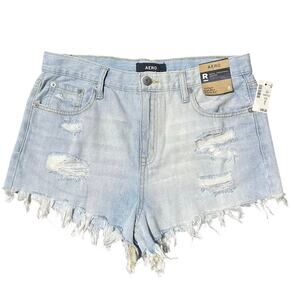 Aero Vintage High Rise Shorty Denim Shorts NEW